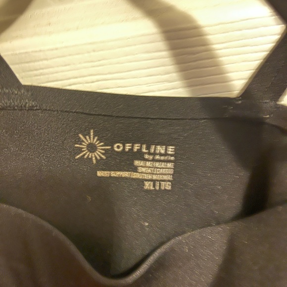 3 Aerie sports bras size XL - green, burgundy, and black - Picture 2 of 6